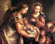 GUARDI, Gianantonio Holy Family with St John the Baptist and St Catherine gu oil painting artist